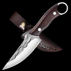 KARAMBIT 21.5CM LAME SCULPTEE ETUI CUIR ench&egrave;re
