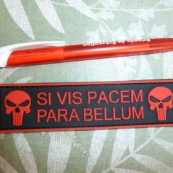 ecusson - si vis pacem para bellum - noir / rouge