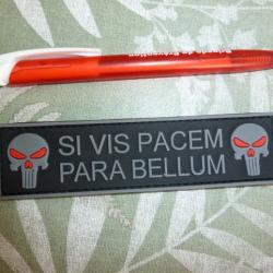 ecusson - si vis pacem para bellum - noir / gris