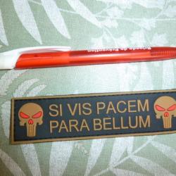 ecusson - si vis pacem para bellum - noir / marron