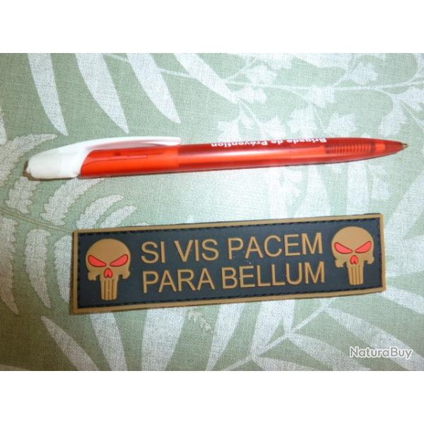 ecusson - si vis pacem para bellum - noir / marron