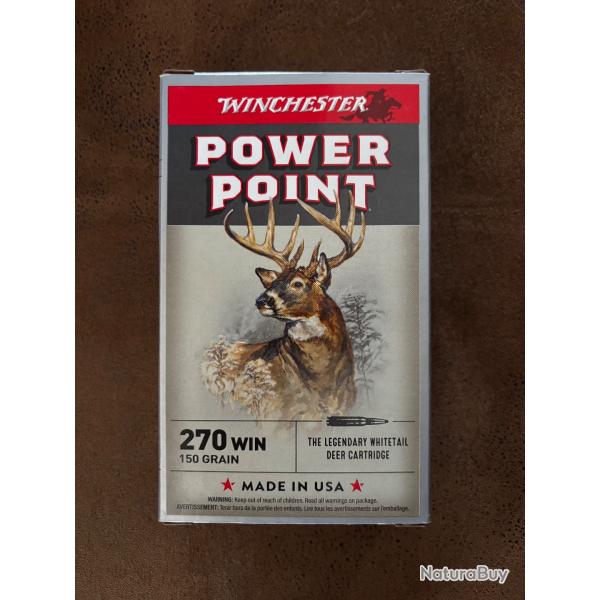 Munitions pour carabine de chasse 270 Winchester 150gr