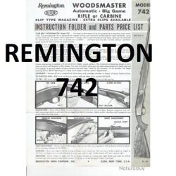 notice 5 pages REMINGTON 742 WOODMASTER (envoi par mail) - VENDU PAR JEPERCUTE (m2642)