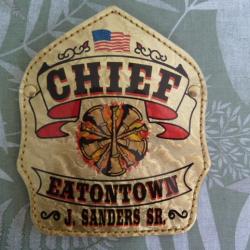 plaque de casque pompier cuir #4