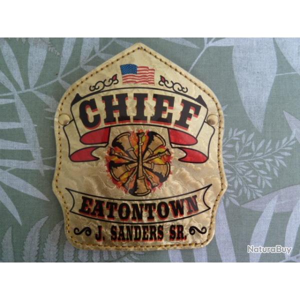 plaque de casque pompier cuir #4