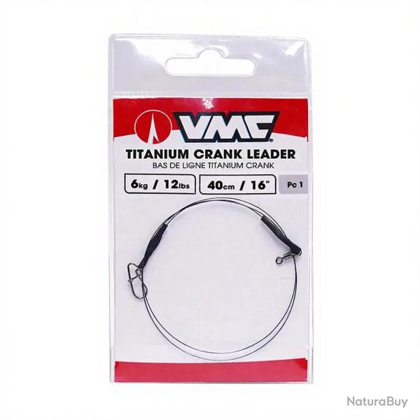 Bas de ligne VMC Titanium leader Crank / 1x1 / 12lb / 40cm