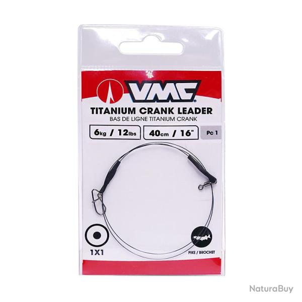 Bas de ligne VMC Titanium leader Crank / 1x1 / 16lb / 40cm