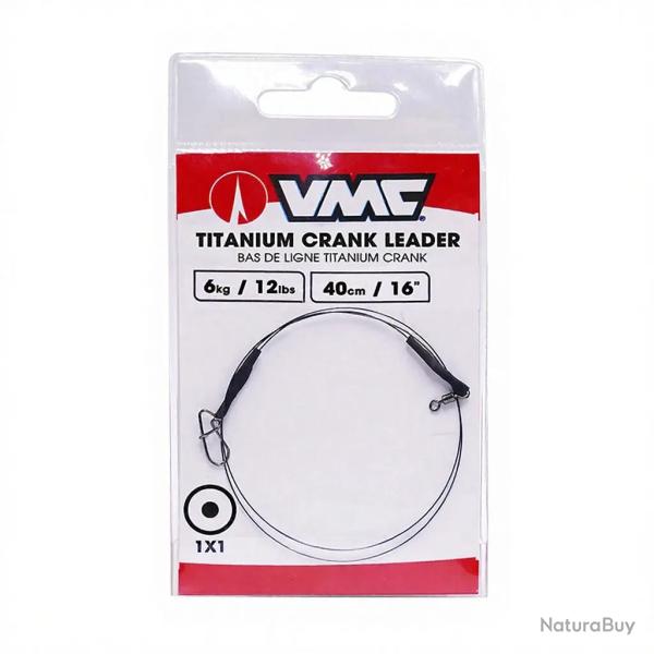 Bas de ligne VMC Titanium leader Crank / 1x7 / 18lb / 40cm