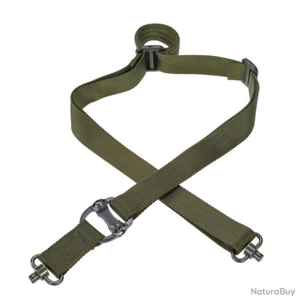 Sangle de fusil 2 points Kaki avec attache QD