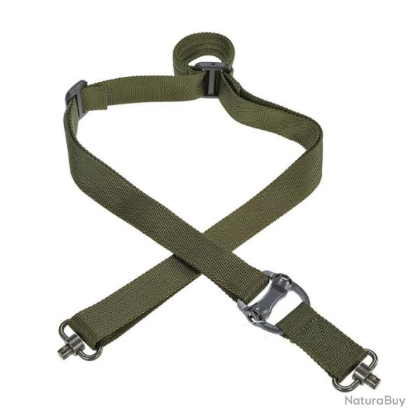 Sangle de fusil 2 points Kaki avec attache QD