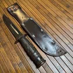 POIGNARD COUTEAU DE COMBAT MILITAIRE U.S ARMY CAMILLUS MKll AVEC SON &Eacute;TUIS