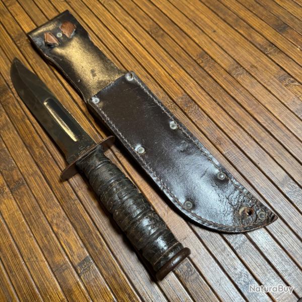 POIGNARD COUTEAU DE COMBAT MILITAIRE U.S ARMY CAMILLUS MKll AVEC SON �TUIS