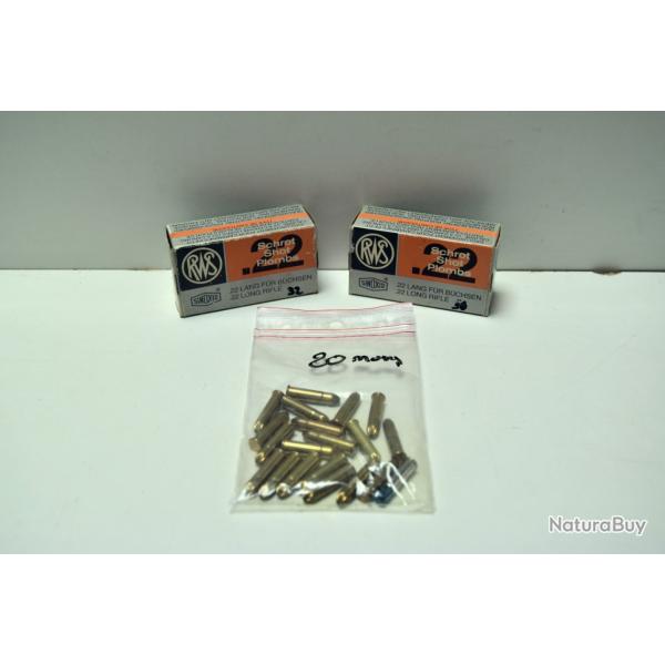 Lot de 2 boites de munitions RWS grenaille + munitions en vrac - Cal. 22 LR