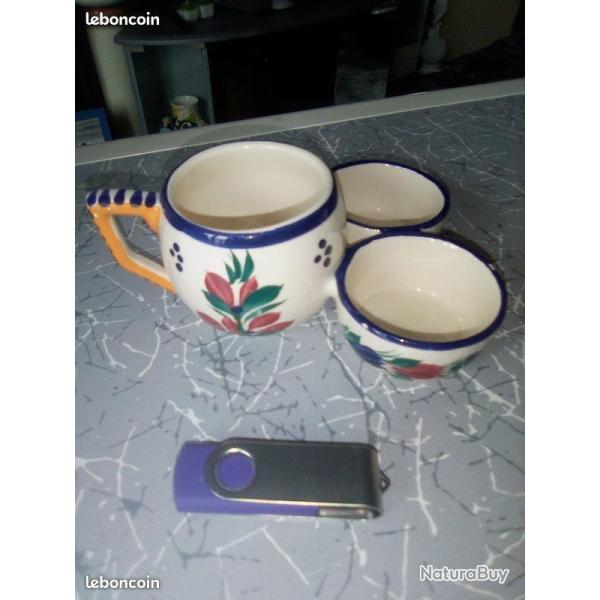 Coquelon KERALUC QUIMPER ET Set ancien decor quimper