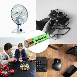 Piles AAA Li-ion Rechargeable USB-C 8000mAh, Modele: 2pcs