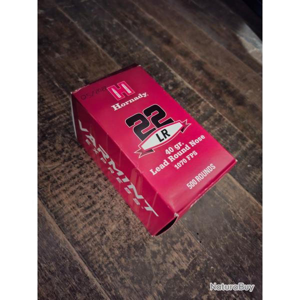 Lot de 500 munitions 22lr - Hornady - varmint express
