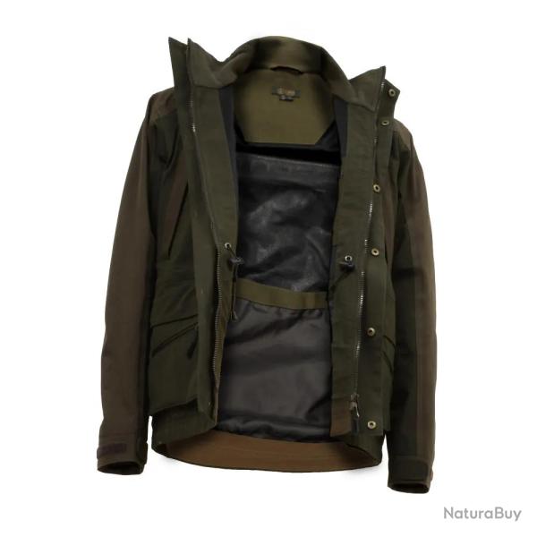 Veste Tourterelle polyester coton bicolore kaki marron Taille 3XL