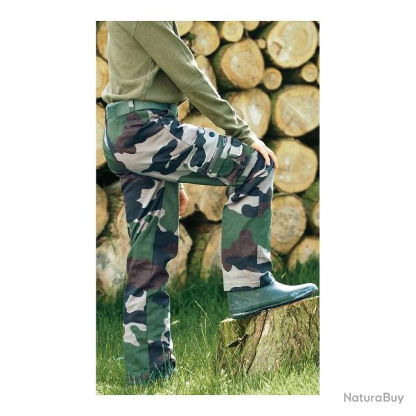Pantalon enfant treillis 6 poches coton camo 6 � 14 ans
