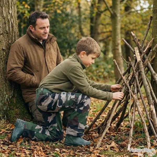 Pantalon enfant treillis 6 poches coton camo 6 � 14 ans