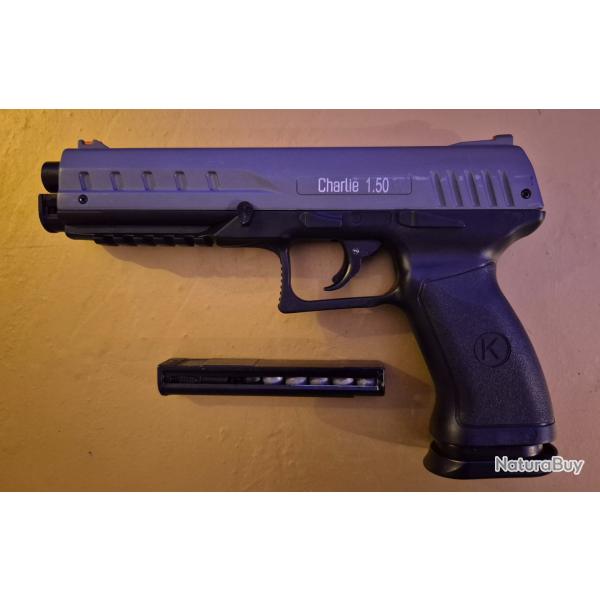 LTL Charlie 1.50 - Etat neuf, 2 chargeurs + 20 sparclettes + 50 billes PLB + 50 billes acier.