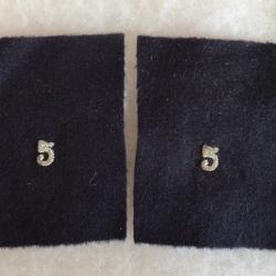 FRANCE - PAIRE DE PATTES DE COL OU DE MANCHE A CONSTRUIRE (n&deg;5 argent de 12mm)