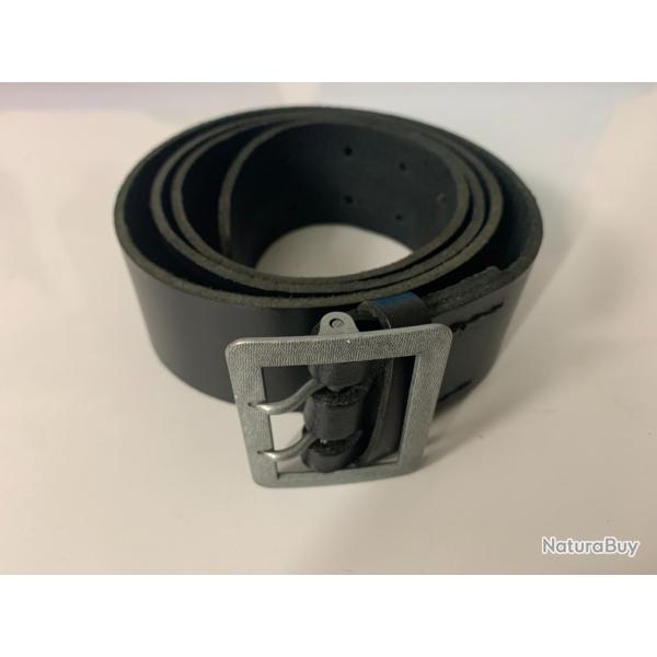 Ceinturon officier allemand WW2 cuir noir