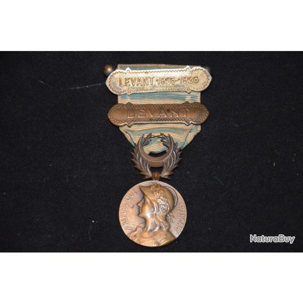 MEDAILLE DU LEVANT AGRAFE LEVANT 1925-1926-MEDAILLE DE SYRIE-CILICIE-CAMPAGNES LIBAN-SYRIE