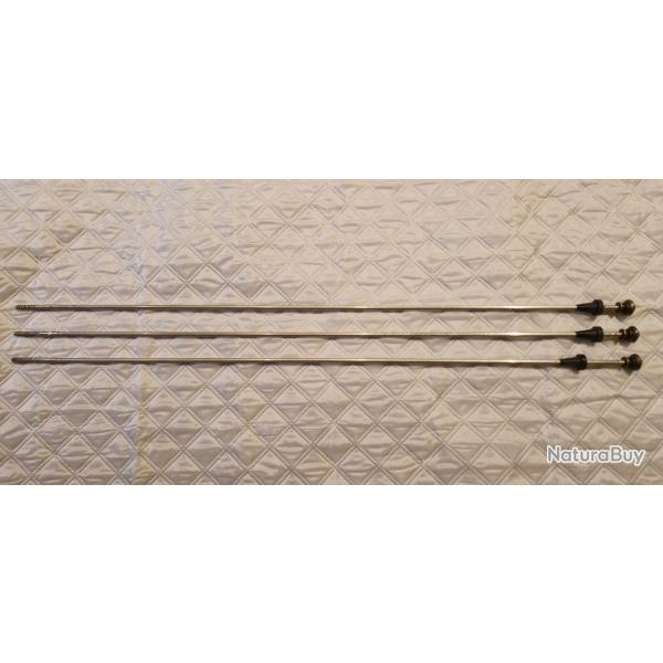 4 anciennes baguettes de chargement et nettoyage pour fusil � poudre noire