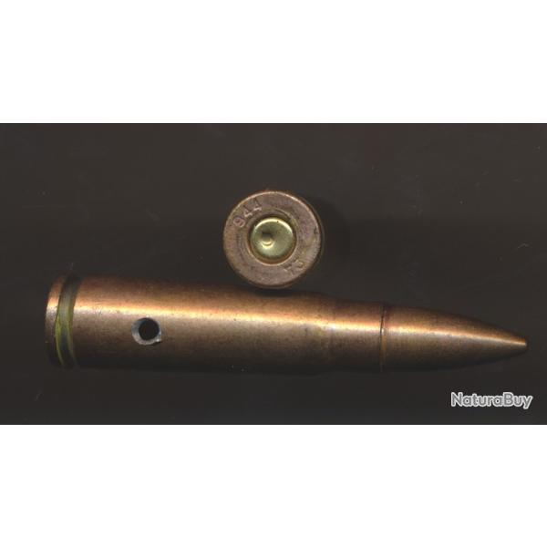 (5938) Une 7,62x39 Russe Fabrication CHINOISE marquage rare 944 73 �tui acier cuivr�