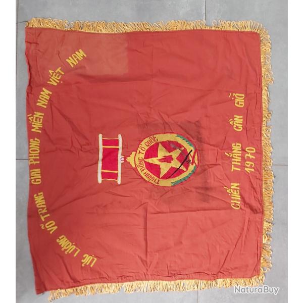 Vietnam War, drapeau propagande Nord Vietnam