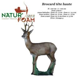 NATUR'FOAM Cible 3D Chevreuils, Chevrettes et Brocards en mousse pour le tir &agrave; l'arc Brocard T&ecirc;te Ha