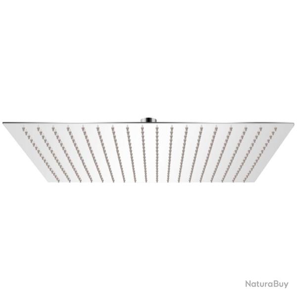 T�te de douche plongeante carr�e en acier inoxydable 50x50 cm