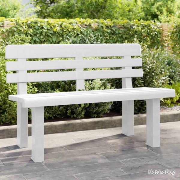 Banc de jardin blanc 110x52x71 cm polypropyl�ne