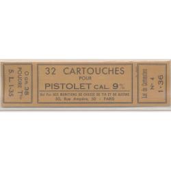 Une &eacute;tiquette GEVELOT - SFM neuve et originale  9 PARA experimentale avant guerre (5936)