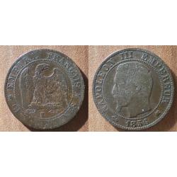 France 5 Centimes 1856 K Bordeaux Atelier Centime De Francs Franc Napoleon Aigle Cent