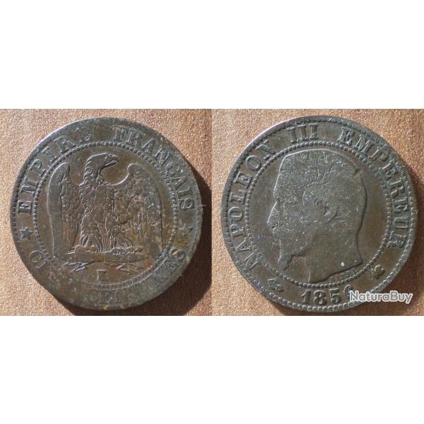 France 5 Centimes 1856 K Bordeaux Atelier Centime De Francs Franc Napoleon Aigle Cent