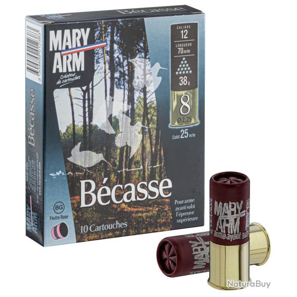 LOT DE 50 CARTOUCHES MARY ARM BECASSE   CAL 12X70 38GR N�9 BOURRE GRASSE