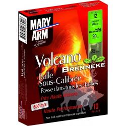 LOT DE 50 CARTOUCHES BALLES  MARY ARM VOLCANO BRENNEKE SOUS CALIBREE   CAL 12X70 20GR 600M/S