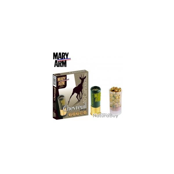 LOT DE 50 CARTOUCHES  MARY ARM CHEVREUIL   CAL 12X70 38GR 1+2 LAITON