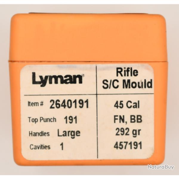 Moule 1 cavit� .45 CAL 292 Grains "nez plat" pour .45-60/70/75/90 REM MAG - LYMAN #2640191 - NEUF