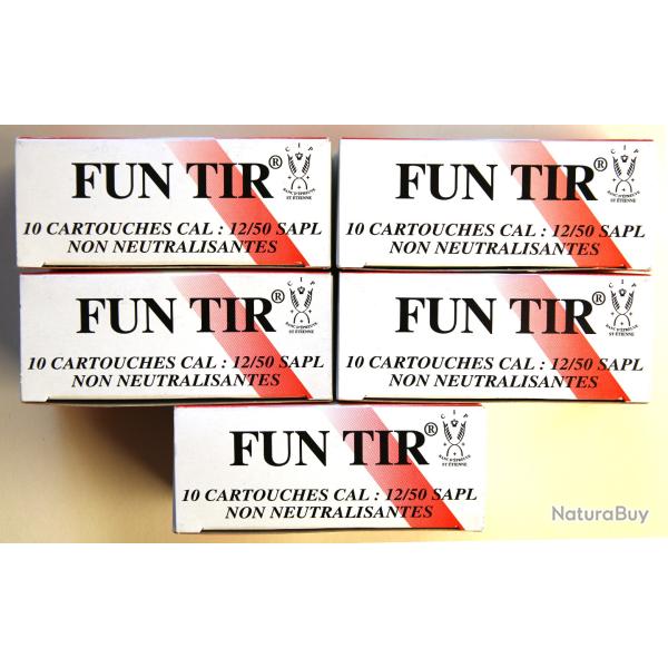50 (5X10) cartouches 12/50 SAPL "FUN TIR"