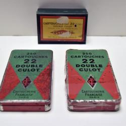 Lot de 3 boites de munitions  G&eacute;velot et Cartoucherie Fran&ccedil;aise - Cal. 22 Bosquette