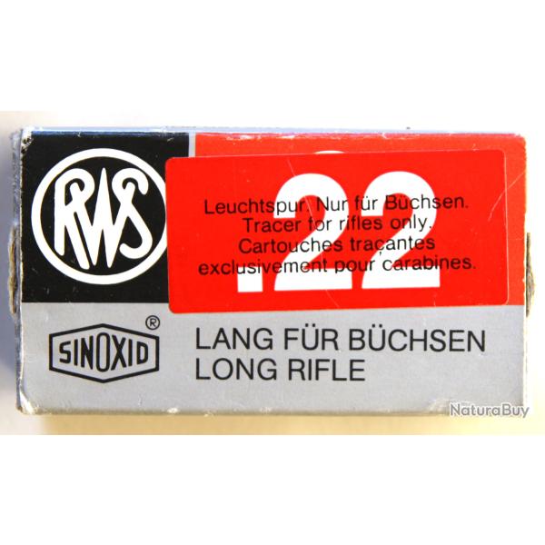 50 cartouches 22 LONG RIFLE - RWS "TRACER" - TRACANTES !