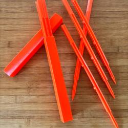 Boite inclaunt 4 Jalons &agrave; emboiter (jusqu'&agrave; 60cm)