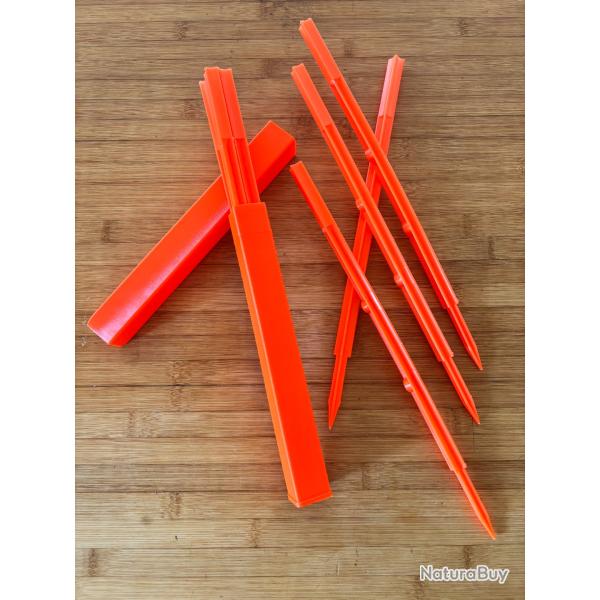 Boite inclaunt 4 Jalons � emboiter (jusqu'� 60cm)