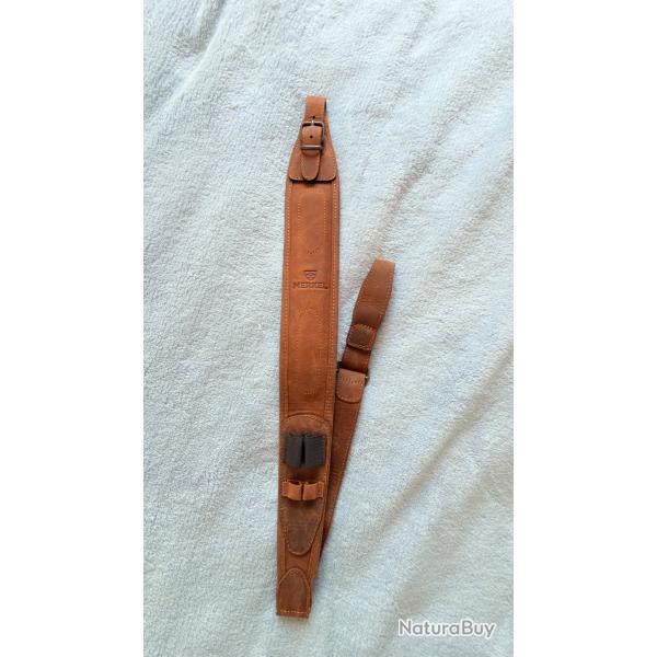 Vends bretelle  cuir carabine Merkel