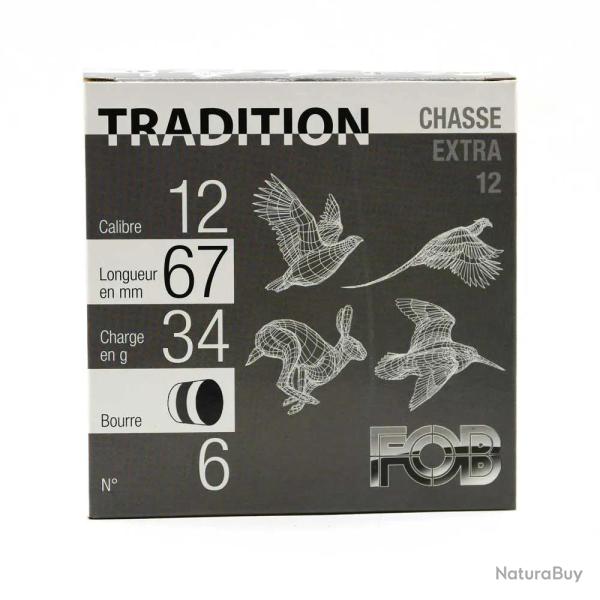 Vente flash ! Bo�te de 25 cartouches Tradition bourre jupe 12 BG 34g pb6