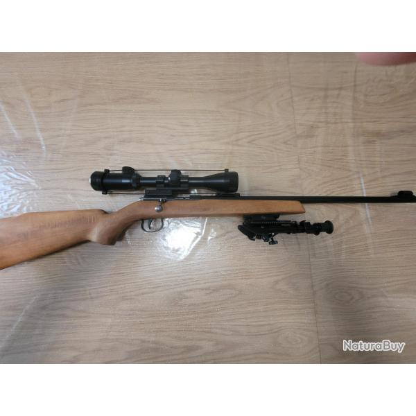 Carabine 22 lr anschutz 1386, lunette hakko 3-9x40