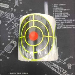 Cible Autocollant 200 Pi&egrave;ces Auto-Adh&eacute;sive - Tir - Cible Autocollant 7.6 cm  jaune