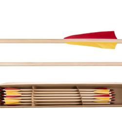 Lots de 12 fl&egrave;ches Buck Trail standard en &eacute;pic&eacute;a 28" 30 lbs